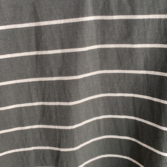 H&M Dark Green and White Striped Dress - Picture 6 of 11